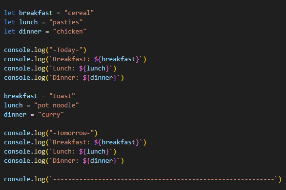 Variables Activity 2